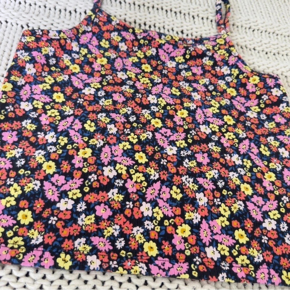 NWOT Old Navy Colorful Floral Patterned Girl's Top Large 10-12